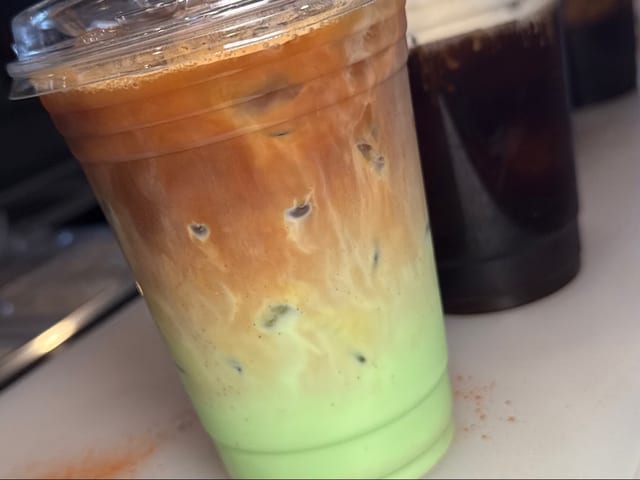 PANDAN LATTE.