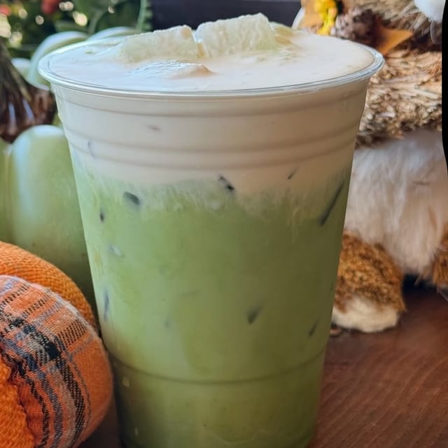 MAPLE SEA SALT MATCHA LATTE.