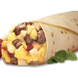BURRITO EGG SAUSAGE POTATO CHEESE