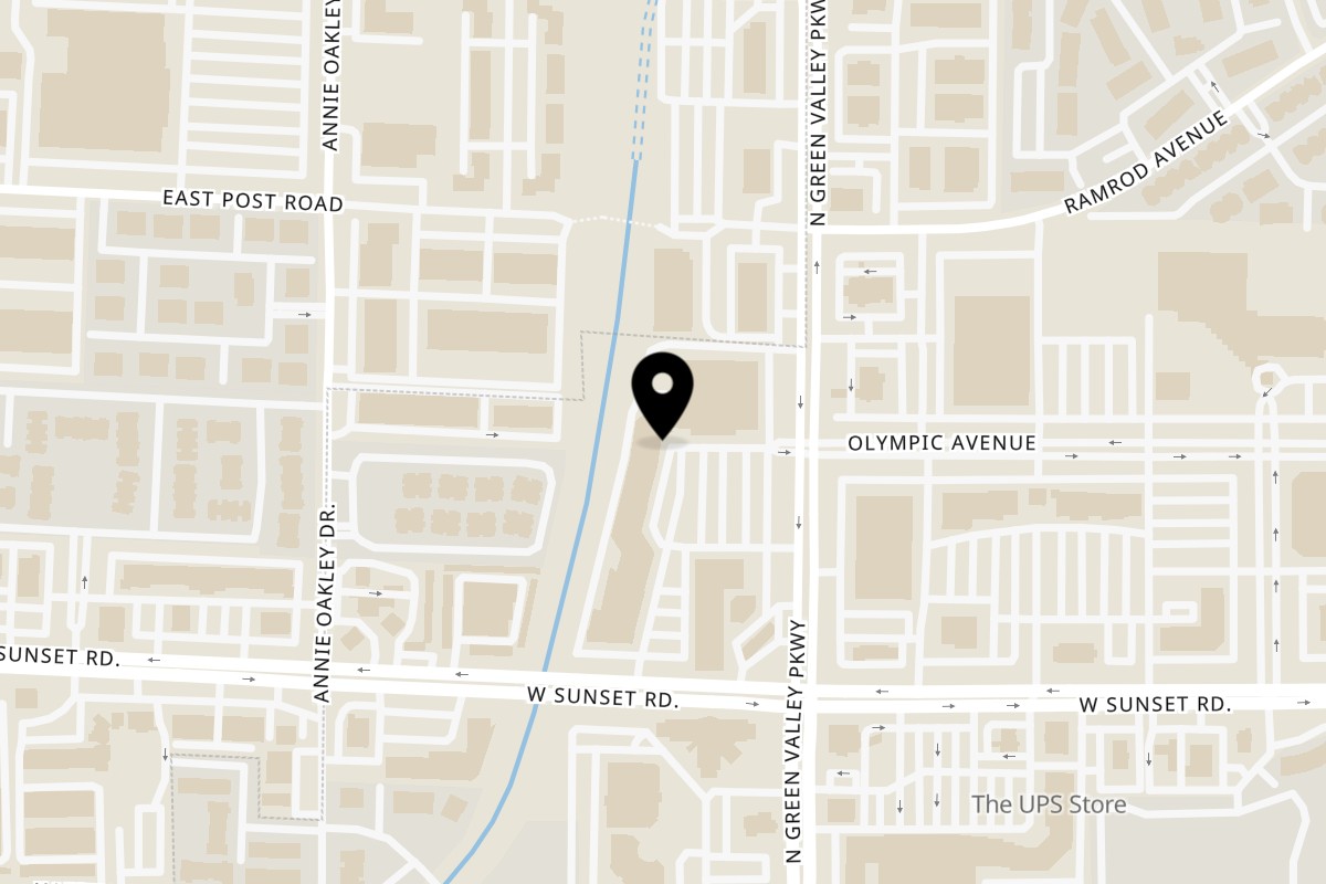 Map showing the location of KOHI Coffee Henderson on 2839 North Green Valley Parkway in Henderson